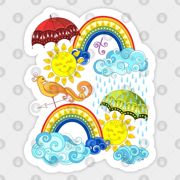 Fairytale Weather Forecast Print Sticker by lissantee